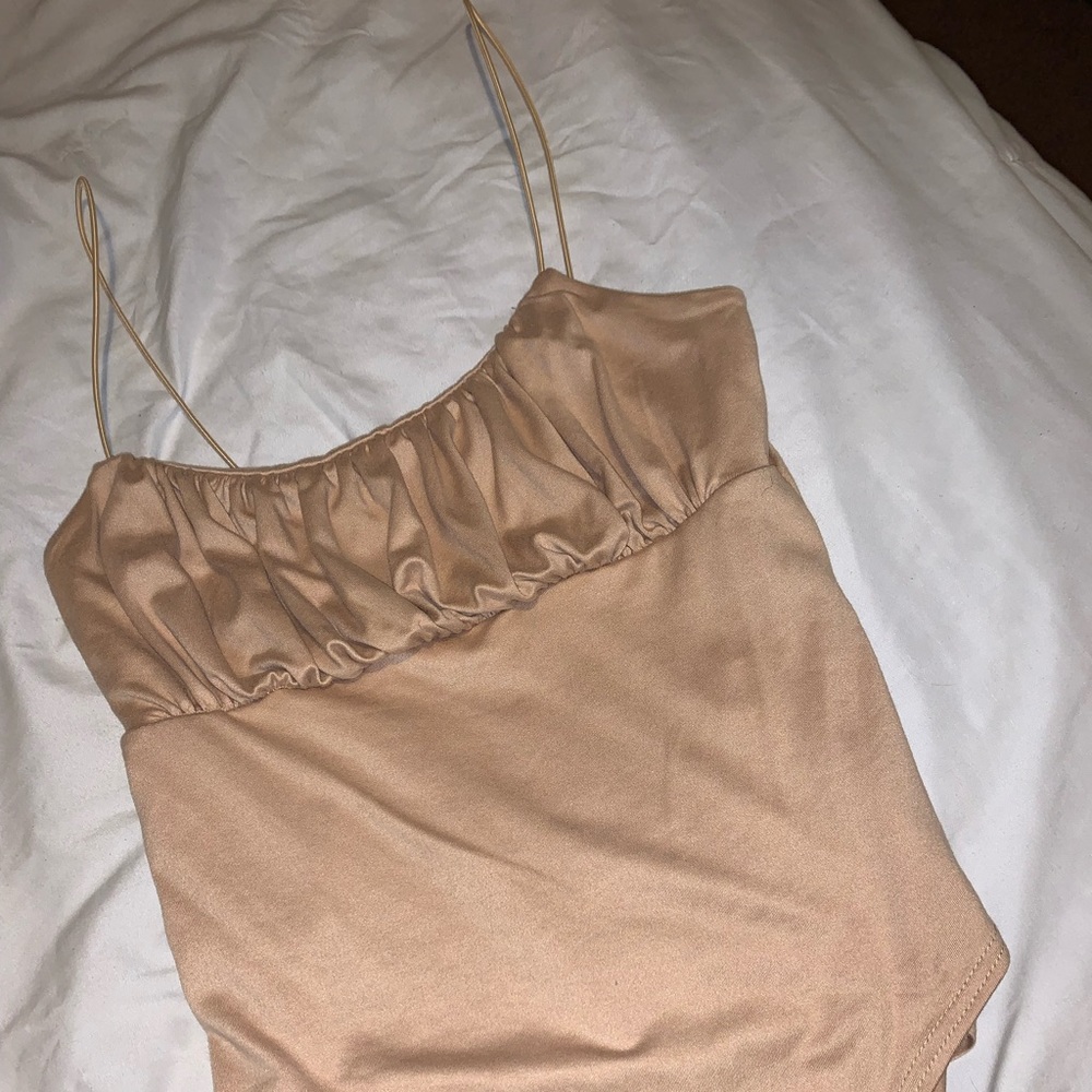 Taupe light brown bodysuit